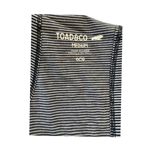 Toad & Co Swifty Breath dress mini size M black & grey narrow stripe outdoor - Picture 4 of 7